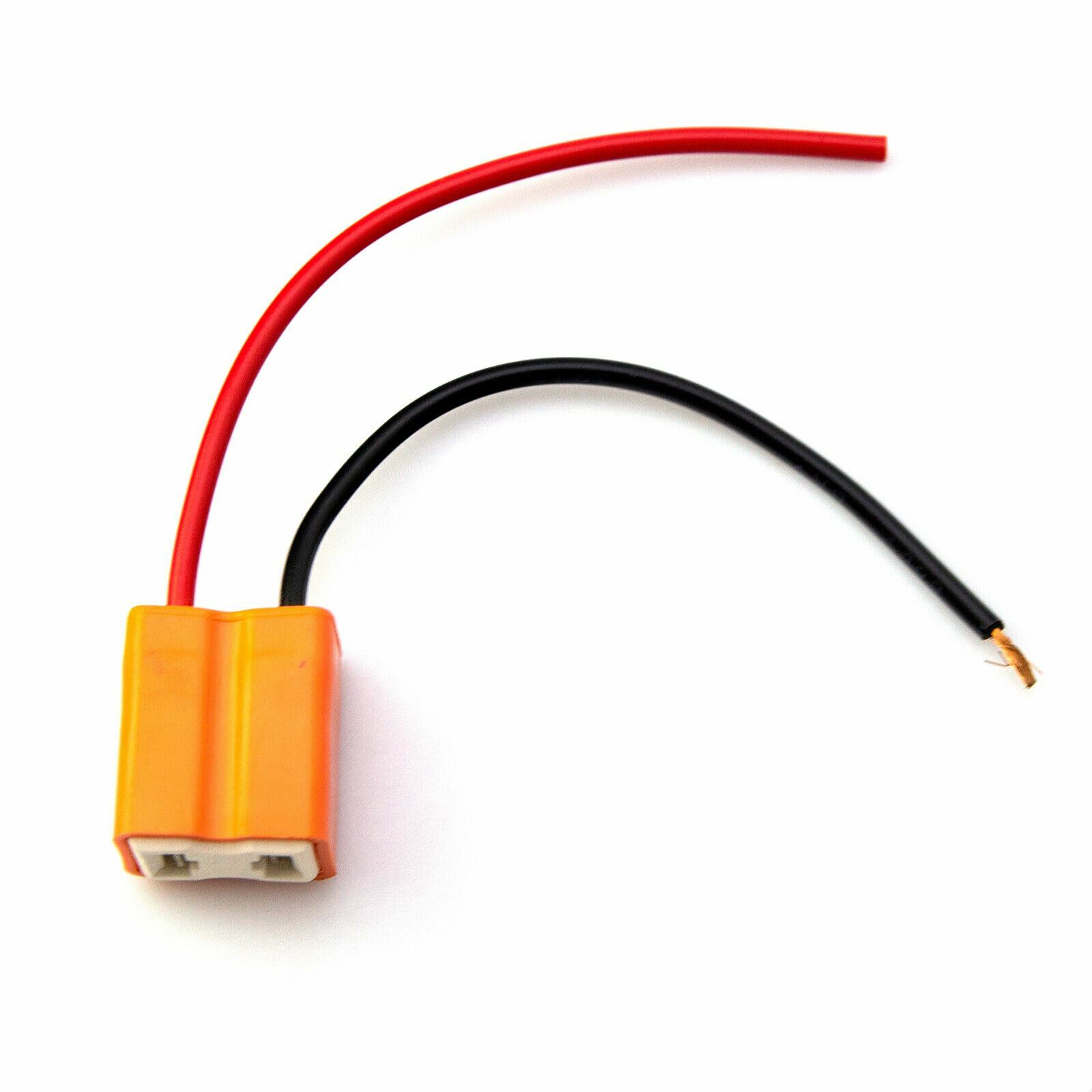 2pcs H7 Extension Wire Harness LED Bulbs Lights Female Socket Adapters