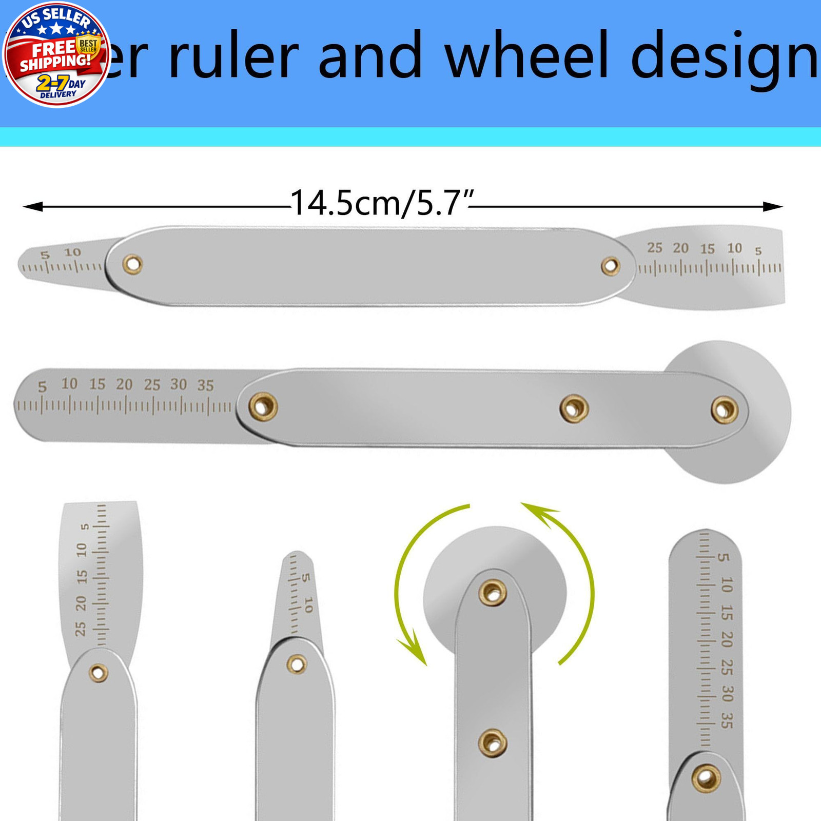 Oruiiju 6 Piece Metal Spudger Pry Tool Kit for Electronics Repair with Silver