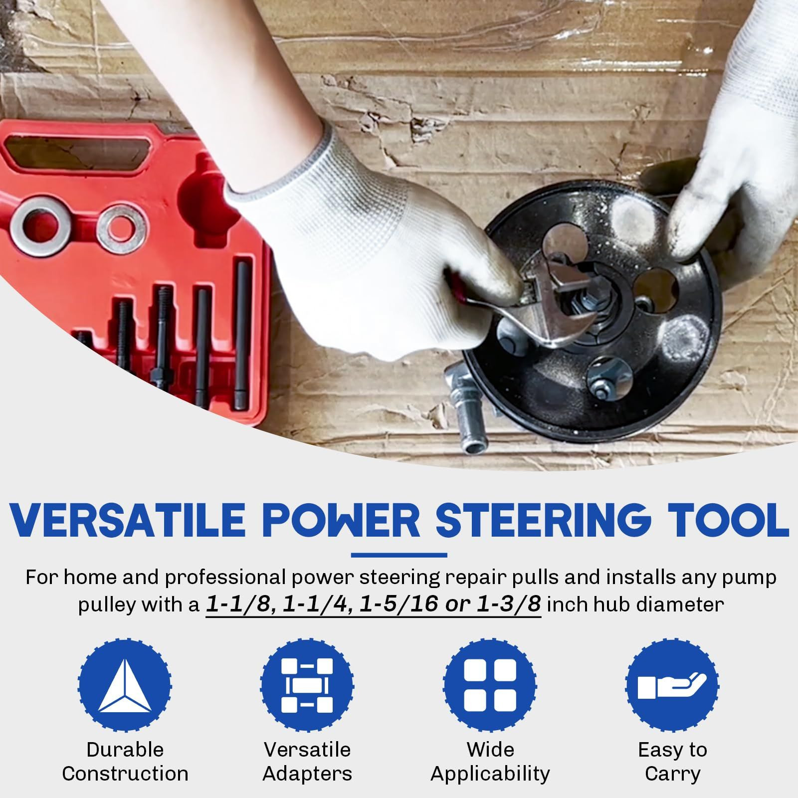 weyleity 12PCS Power Steering Pulley Puller Installer Kit | Vacuum Pump...