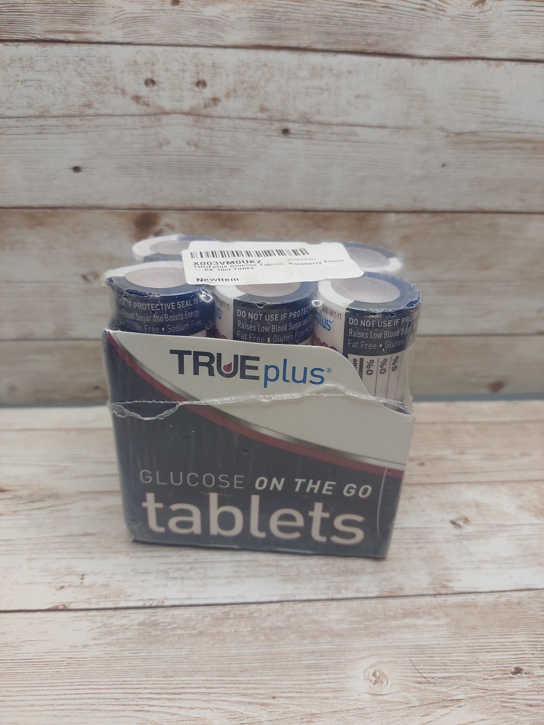 Trueplus Glucose Tablets, Raspberry Flavor - 6X 10Ct Tubes