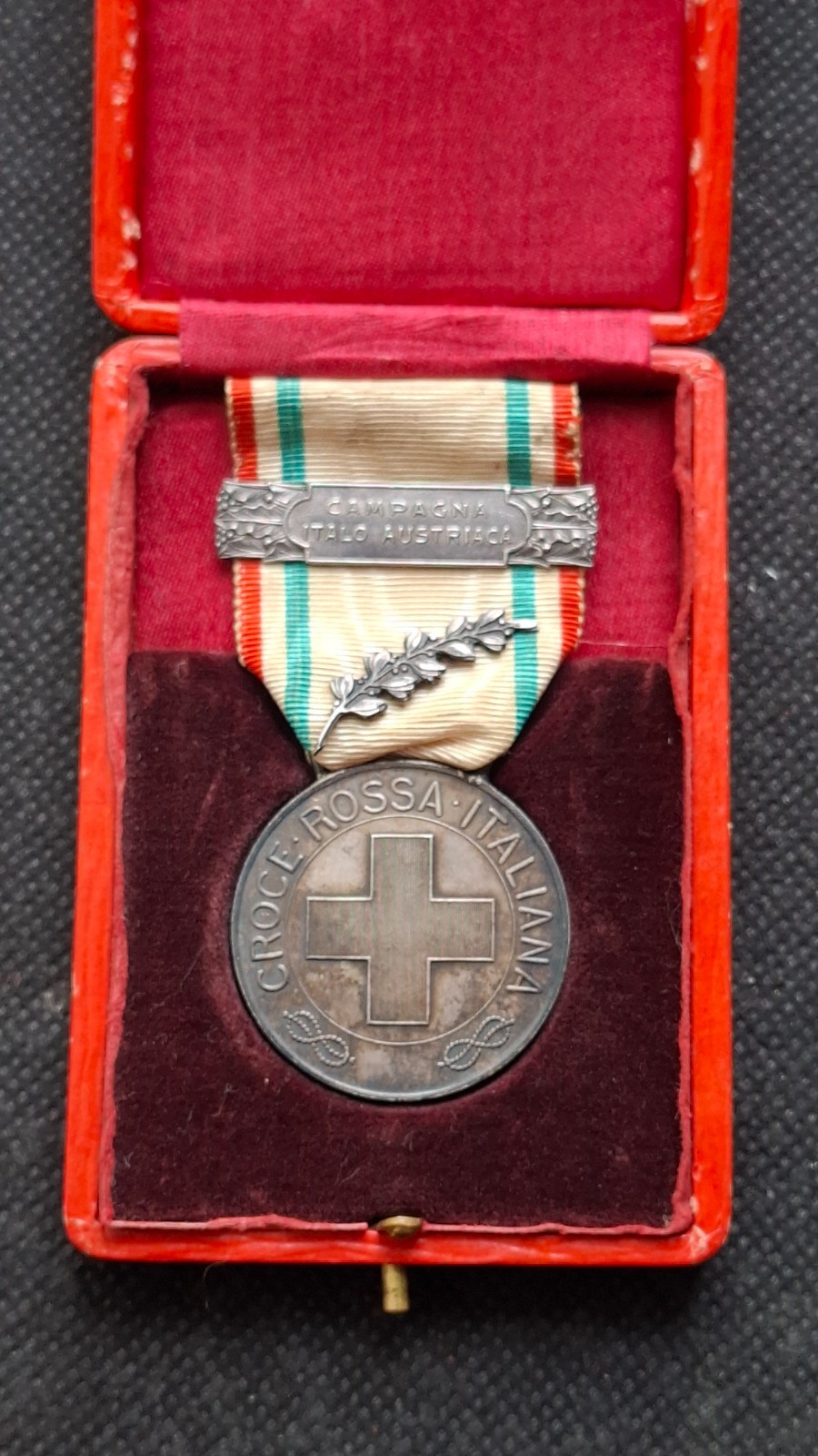 CRI Volunteer Merit Medal Italian Pink Cross Italian-Austrian Bar