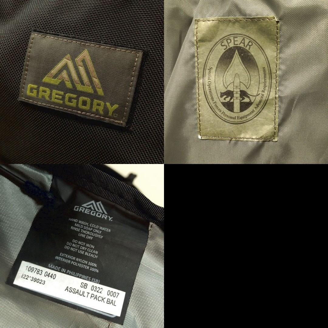 Gregory Spear Assault Pack Backpack Black Military From Japan