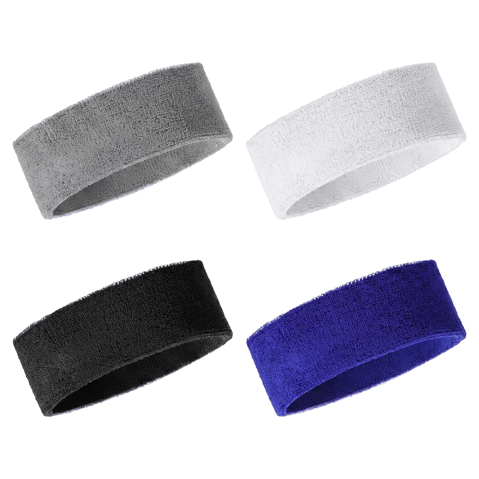 4 Pc 8 x 2 x 0.5 inches / 20.3 x 5.1 x 1.3 cm, Black + White + Gray + Blue