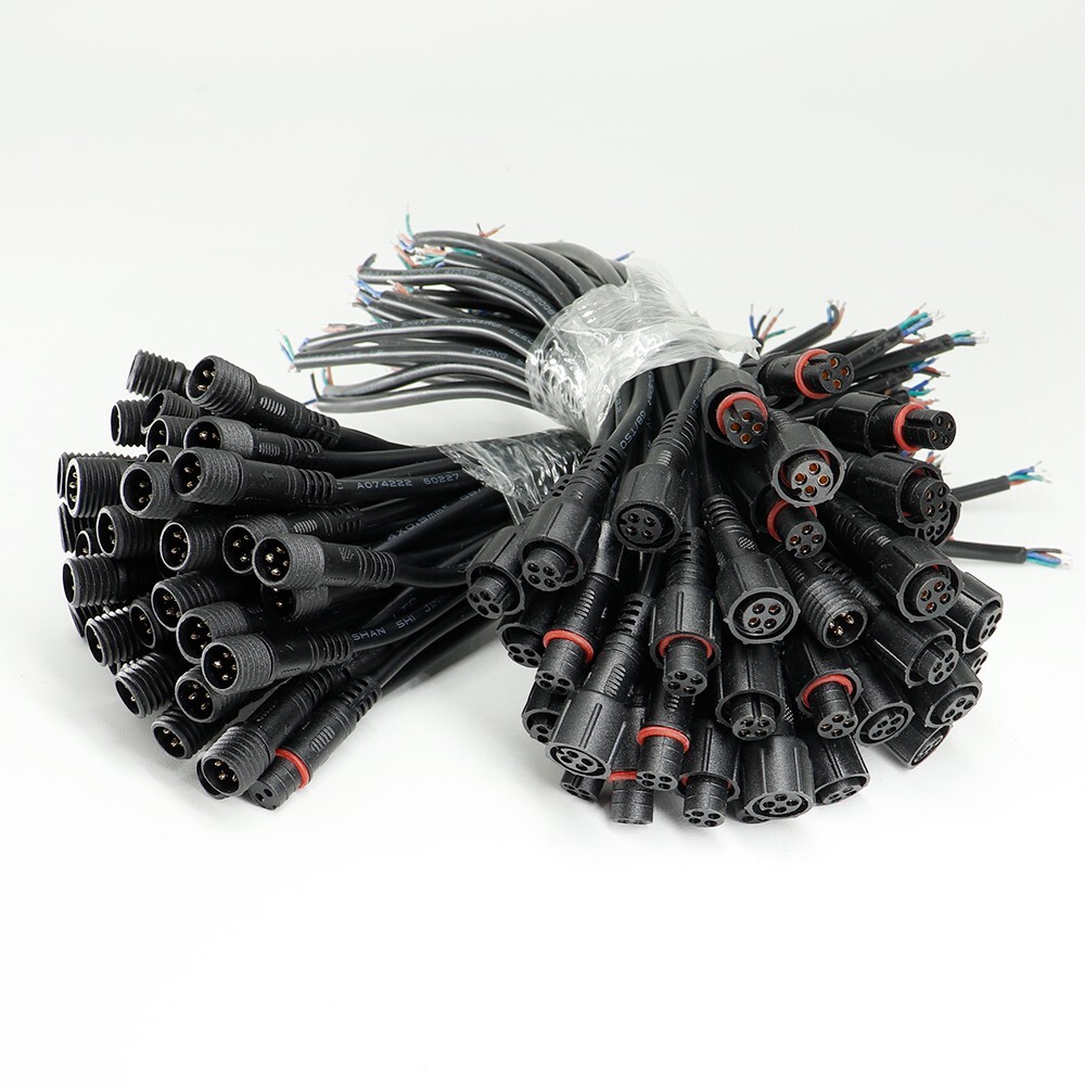 2Pin 3Pin 4Pin 5Pin Jack Male To Female LED Connector IP68 Waterproof  For LED