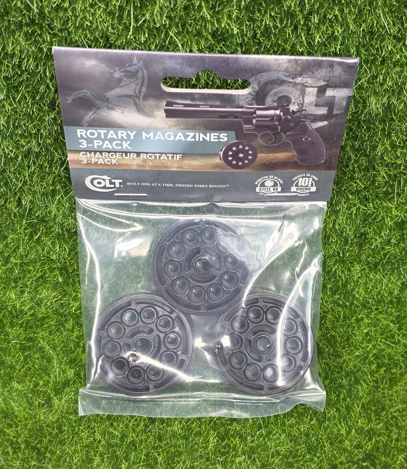 Umarex Brodax Colt Python Air Revolver 10rd Rotary Magazine, 3 Pack - 2254041