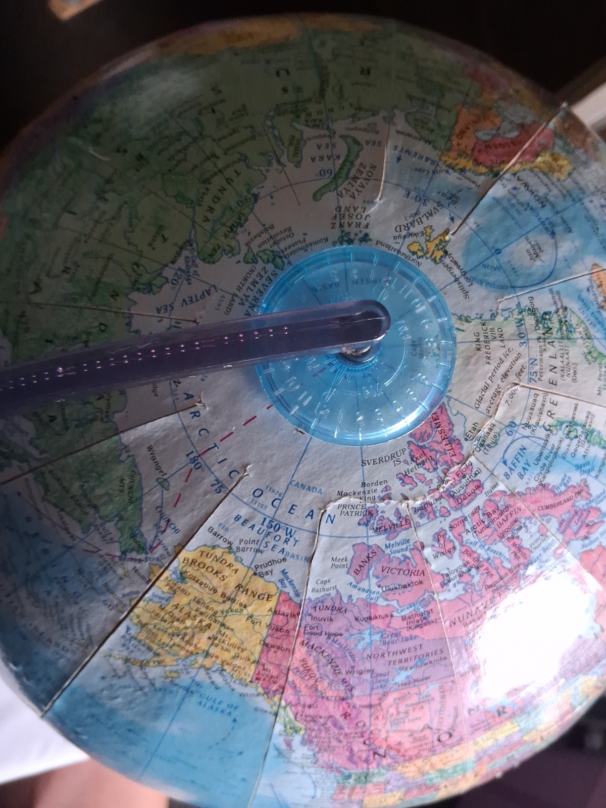 GlobeMaster 12" Tabletop Rotating Multicolor World Globe *see aging As Is*