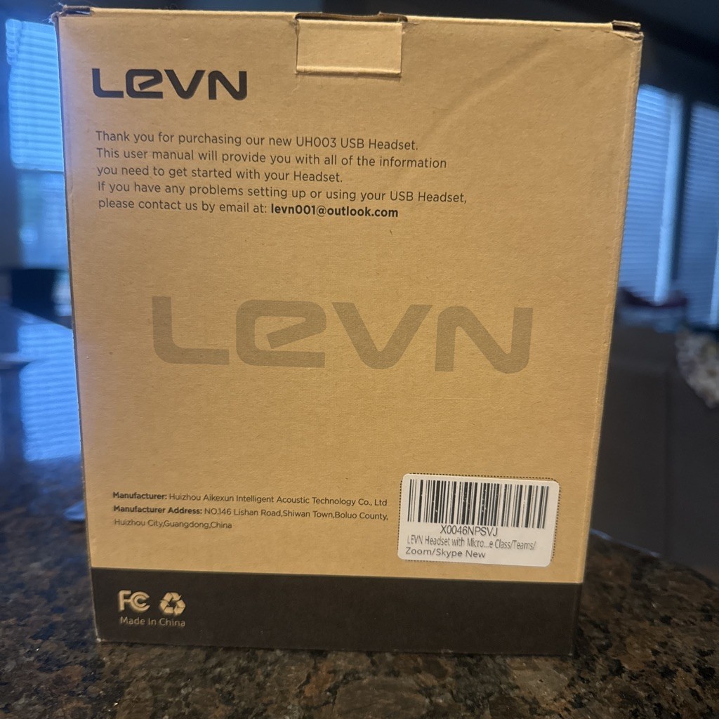 LEVN Headset with Mic, USB Headset with Microphone, Computer Headset UH002