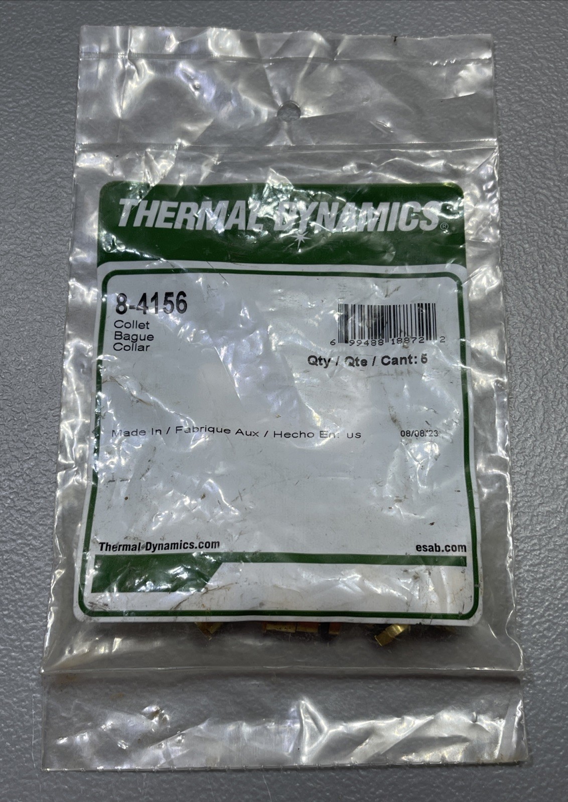 Bag of 5 Thermal Dynamics 8-4156 Collets