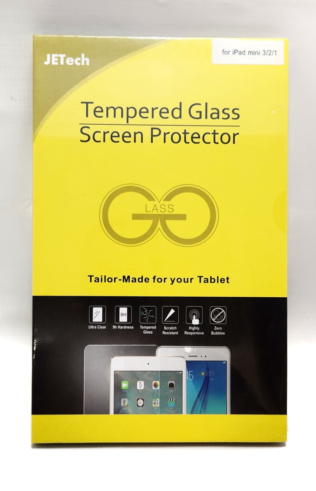JETech Tempered Glass Screen Protector for iPad Mini 1/2/3 - New