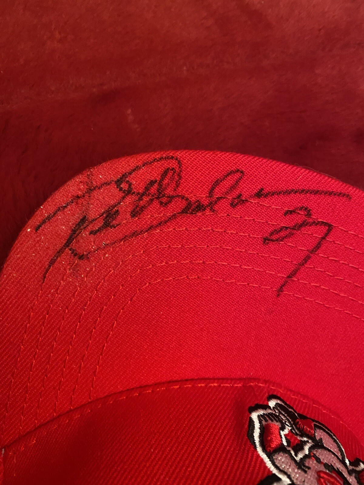 DEION SANDERS SIGNED HAT REDS