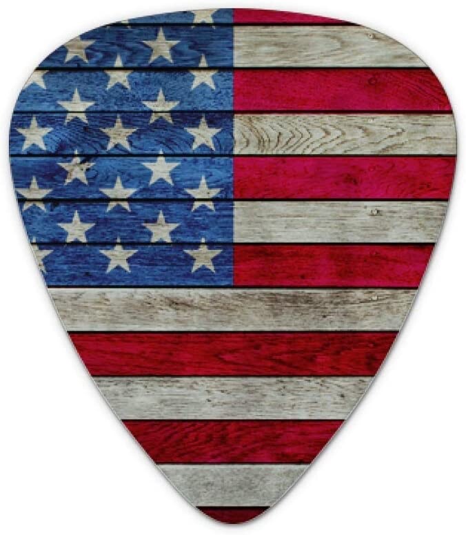 2 PACKAGE PERRI'S RED, WHITE AND BLUE GUITAR PICKS...6 PICK ASSORTED/PKG