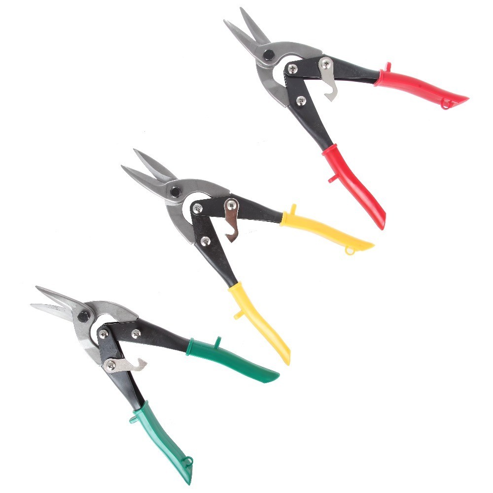 Aviation Snip Set of 3 with Comfort Cushion Grips Metal Shears Cutter Tool