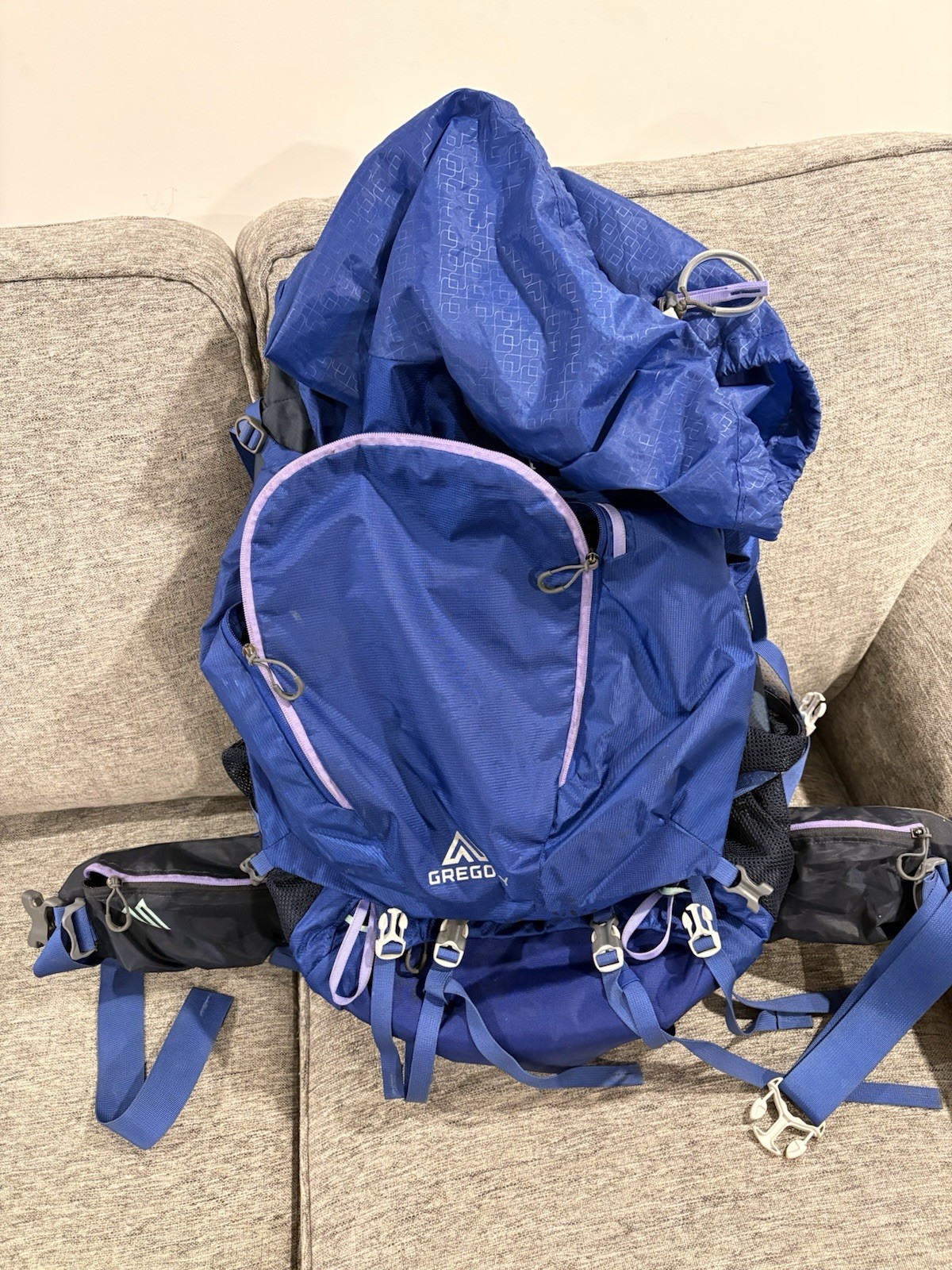 Gregory Amber 70L  Blue Hiking Backpack