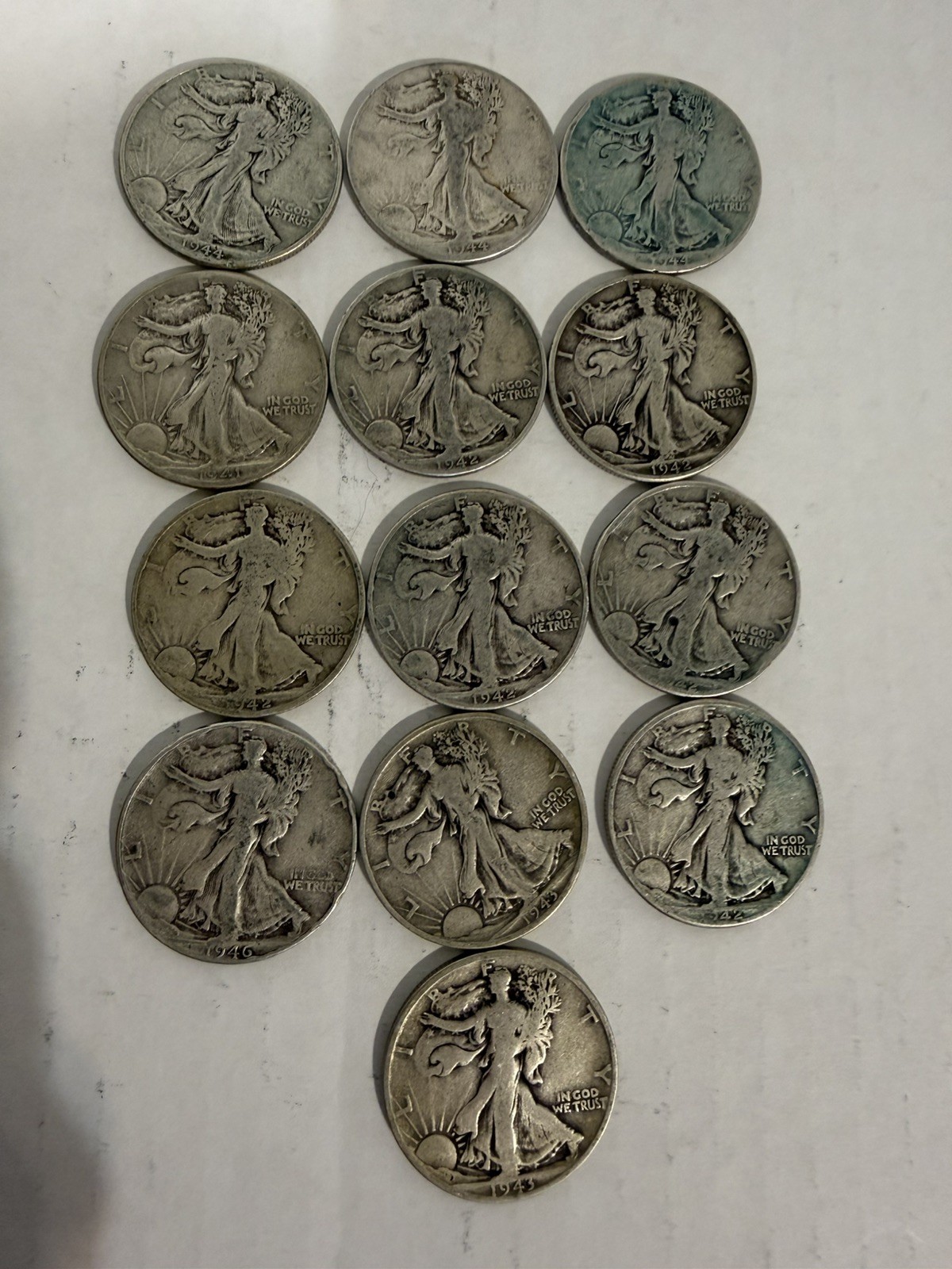 Walking Liberty Half Dollar 90% Silver Very Good to Fine Random Date free ship