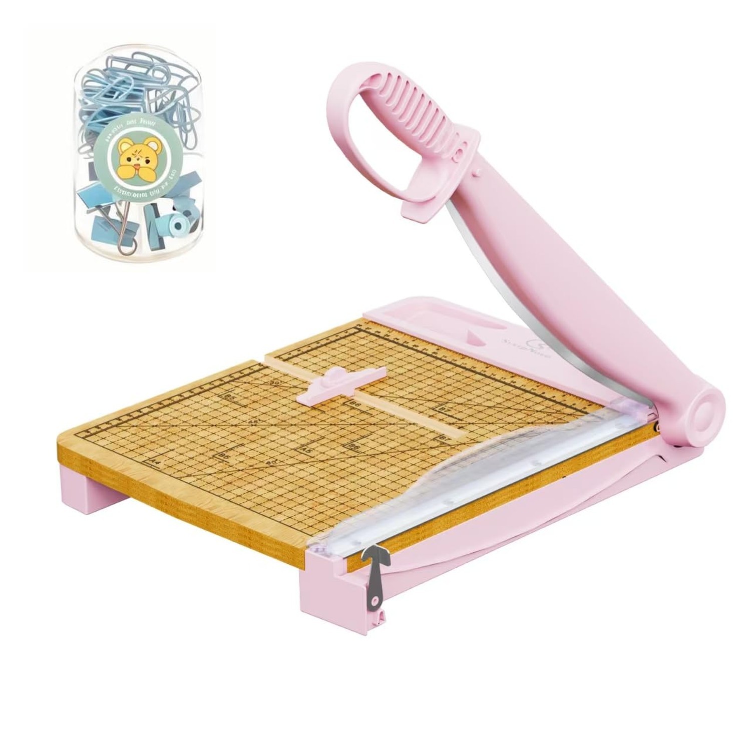 12 Inch Heavy Duty Paper Cutter, Wood Guillotine Paper Cutter & Paper Trimmer...