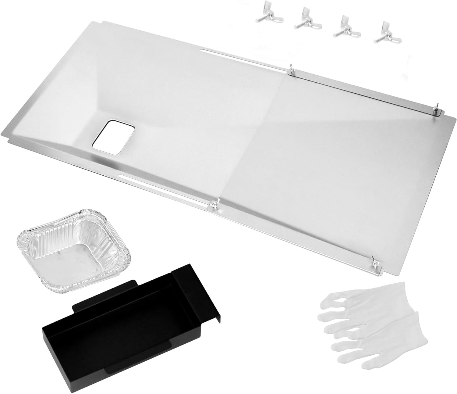 Adjustable Grease Tray with Catch Pan for Nexgrill 720-0888S 720-0888N, 720-0830