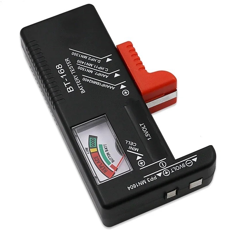 Battery Tester Checker Universal For AA AAA C D 9V 1.5V Button Cell Batteries