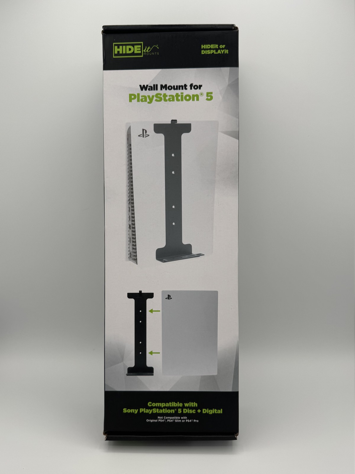 HIDEit Mounts Wall Mount for PlayStation 5 PS5 Disc & Digital - Steel - New