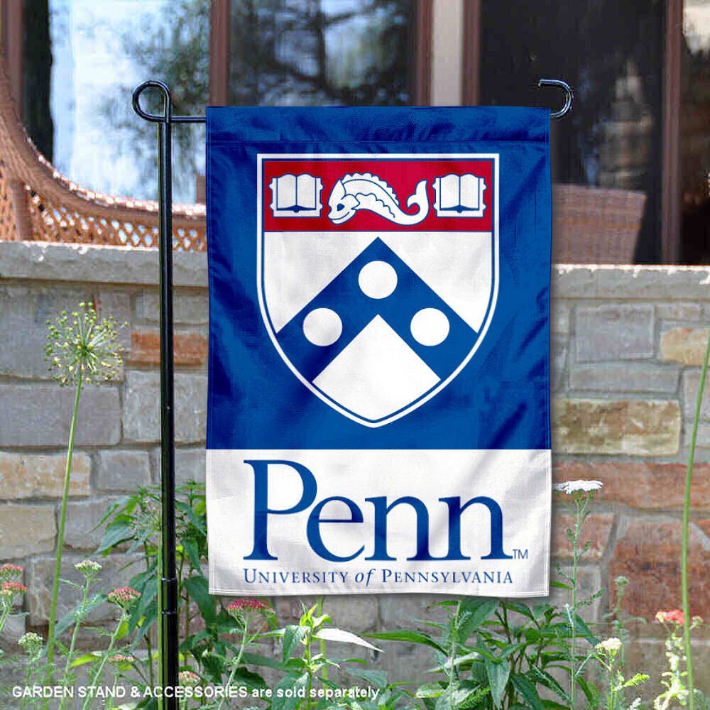 Penn Quakers Shield Garden Flag and Yard Banner
