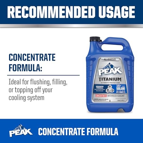Titanium Prediluted Antifreeze and Coolant for All Engine Cooling Concentrate