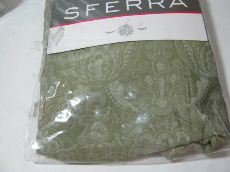 New SFERRA ASCOT 2282 Jacquard STANDARD PILLOW SHAM MOSS NIP Made in Italy