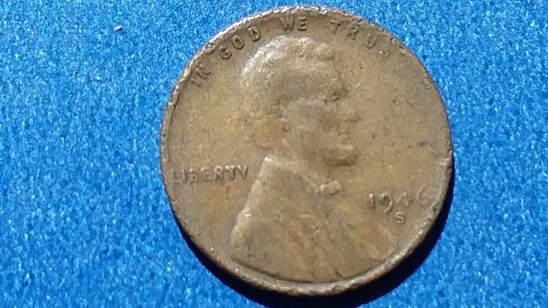 1946-S Circulated Lincoln Wheat Cent, Ships Free.