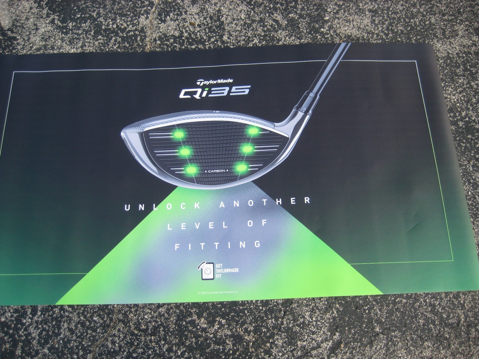 Limited Rare Display Taylor Made Qi 35   Floor Mat  Rubber Backing