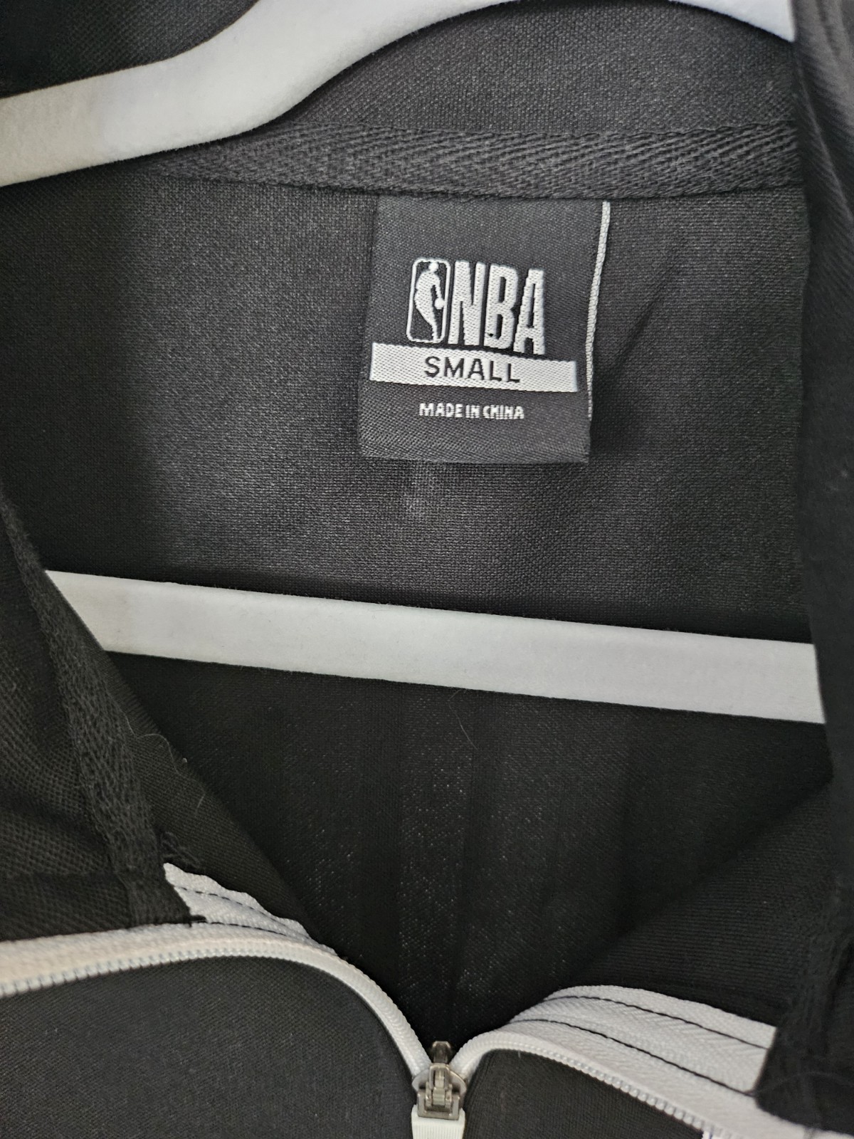 NBA Mens Athletic Track Jacket Small Black Full Zip