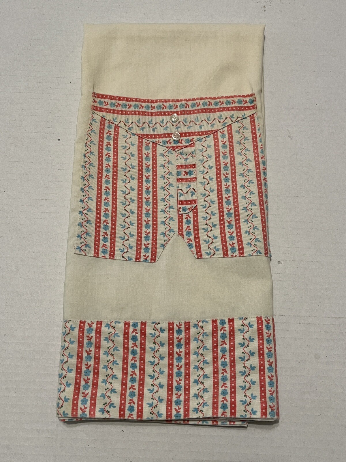 One Standard Size Pillowcase Off White Multicolored Pants Pre-owned