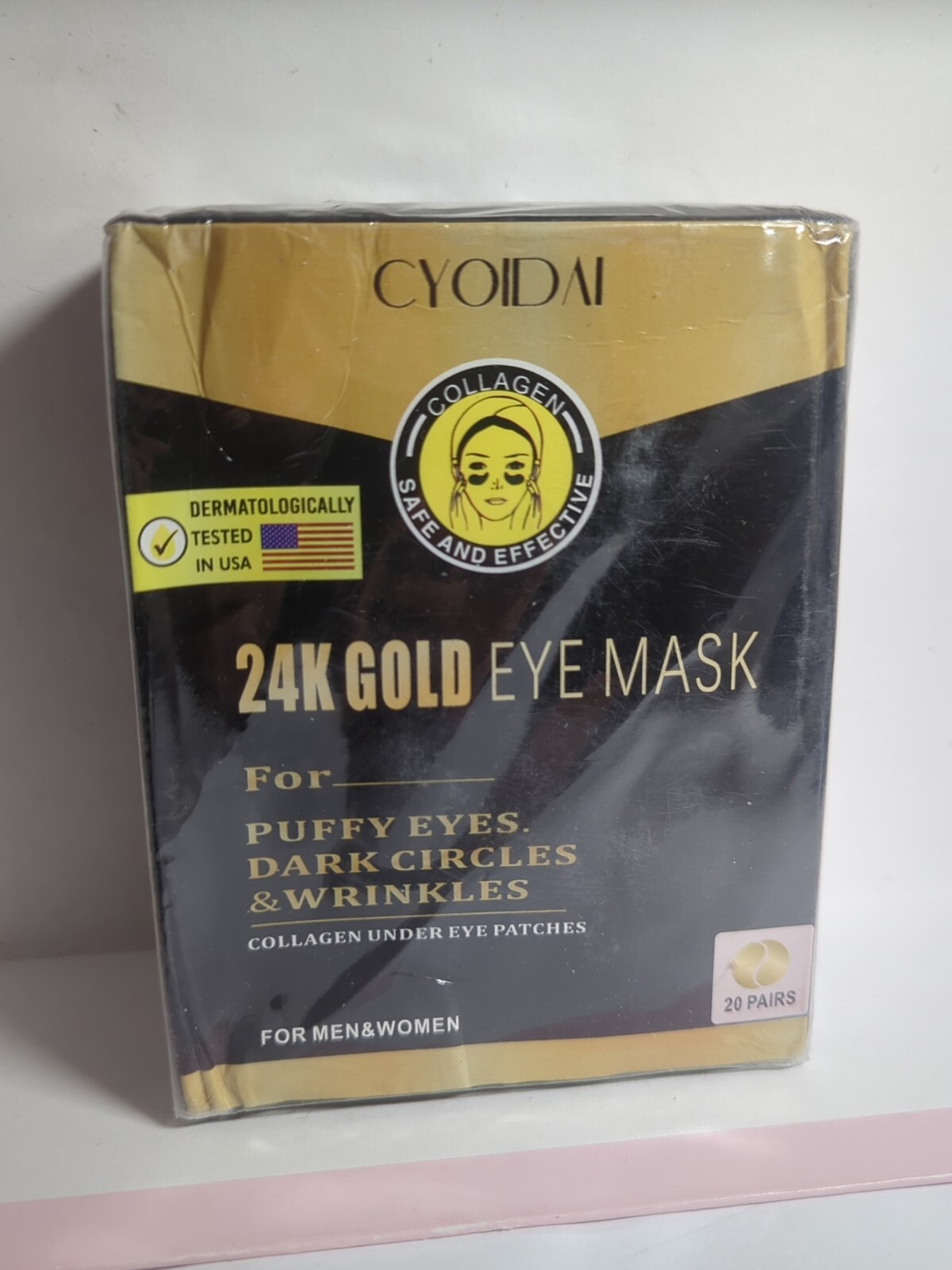 24K Golden Eye Mask  Eye Patches 20 Pairs Puffy Eye, Wrinkles,Dark Circle