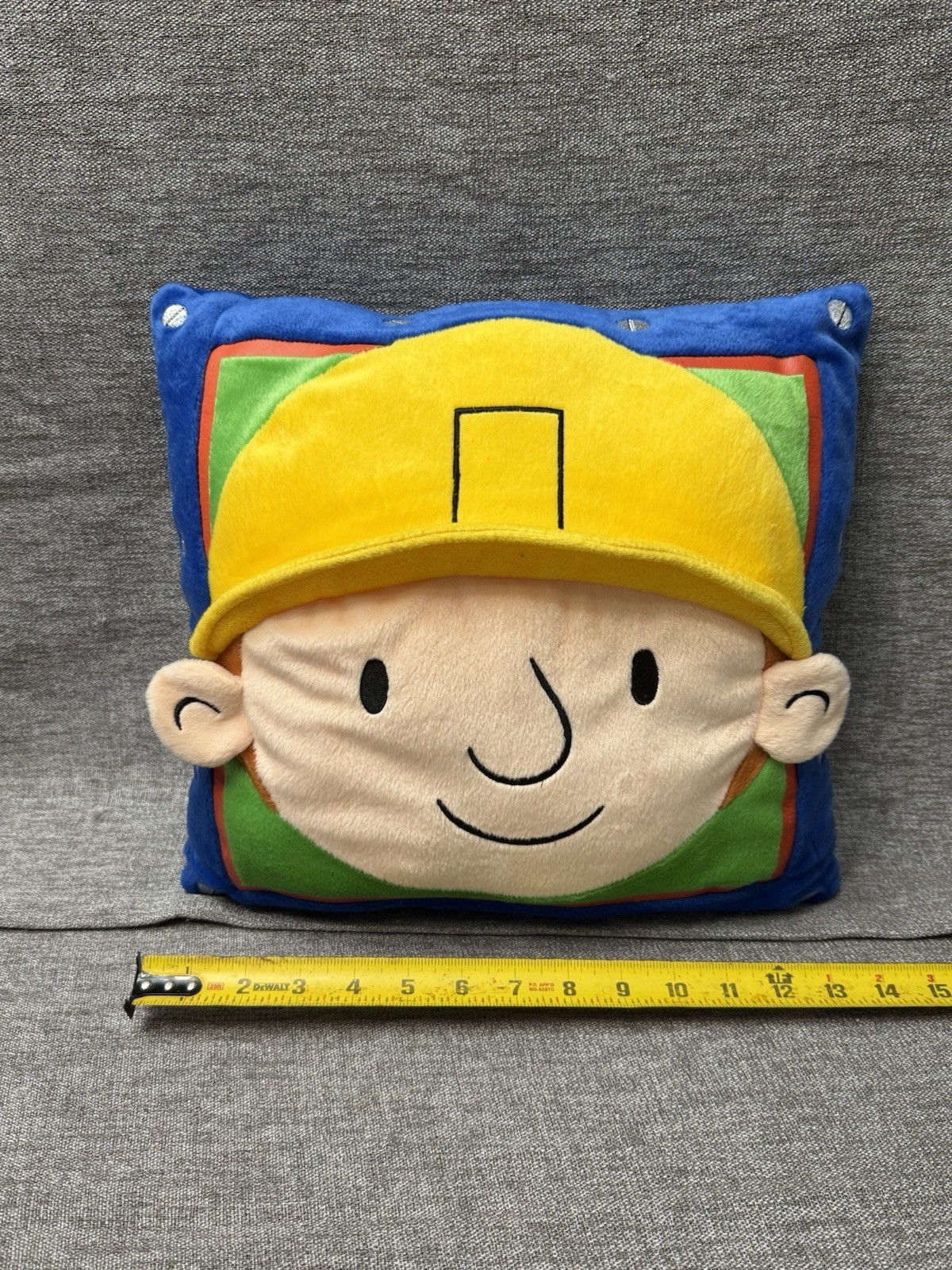 Vintage Bob The Builder Cartoon Boys Throw Pillow Decor