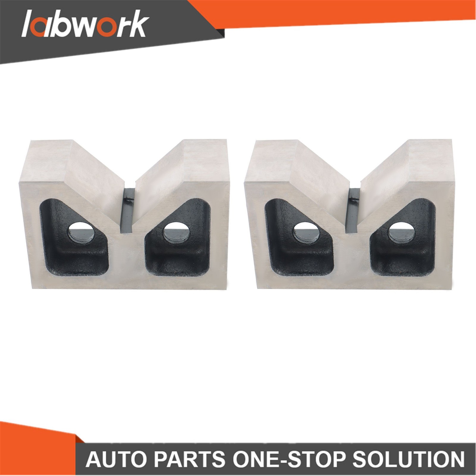 Labwork 1 Pair 4" x 1-5/8" x 2-5/8" 90 Degree Cast Iron V-Blocks V-Block Ground
