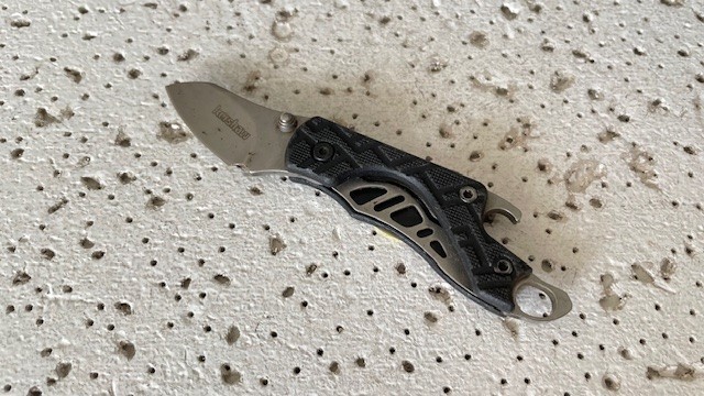 1025 Kershaw Folding Pocket Knife Cinder Hinderer Design Plain Blade Linerlock