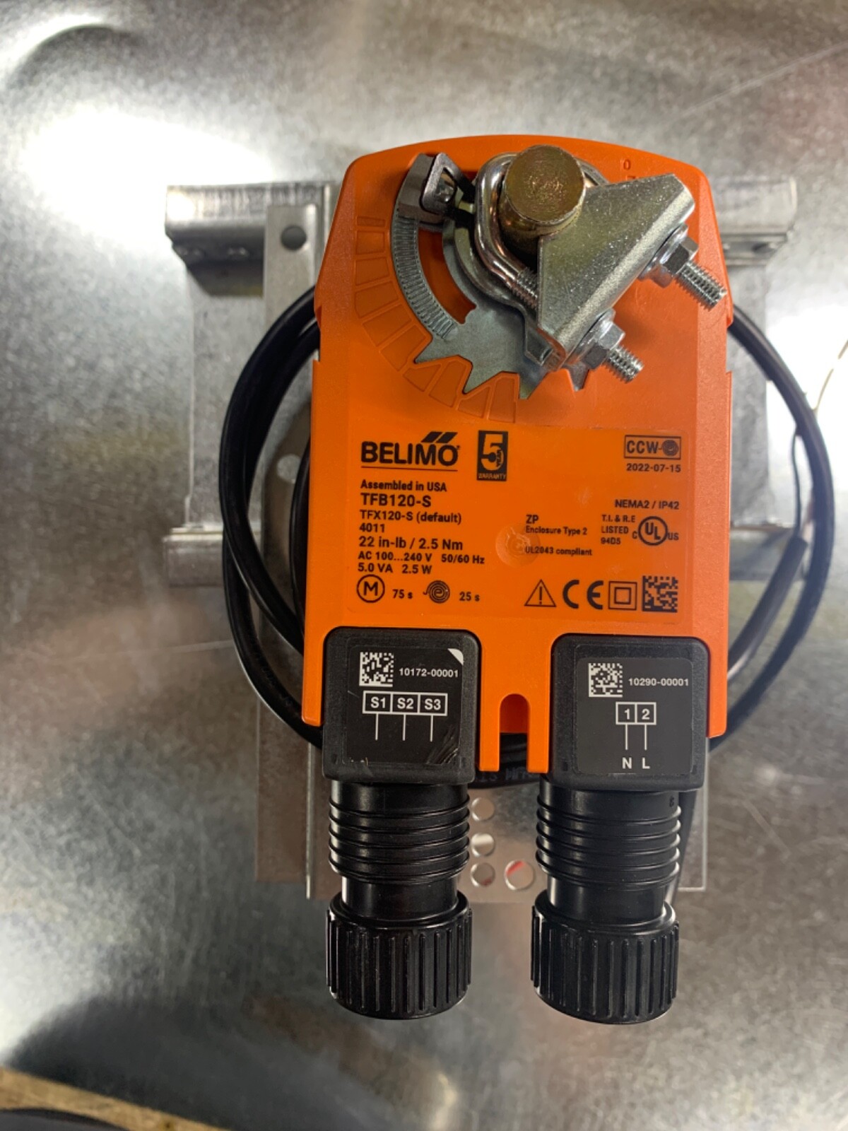 HVAC 8X8 AUTOMATIC DAMPER BELIMO TFB120-S
