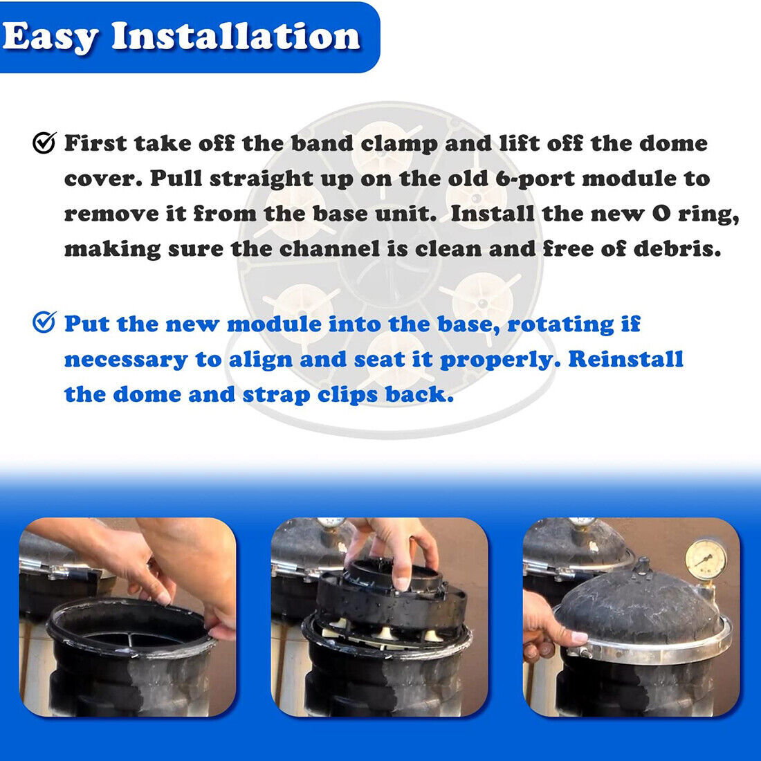 004-302-4408-00 6 Port Module Water Valve for Paramount for Floor Pool Cleaning