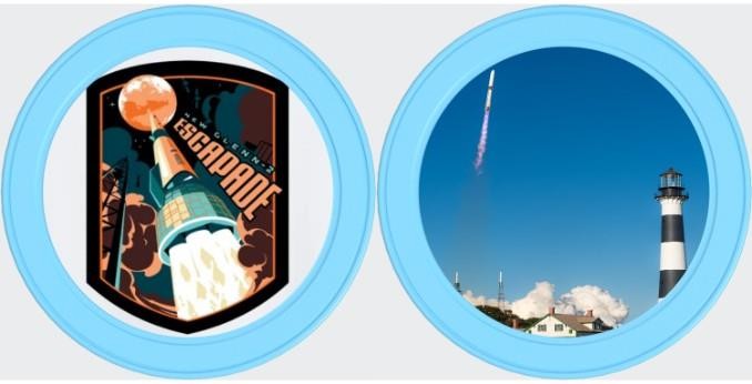 NEW GLENN FLIGHT 2 (NG-2) MISSION POKER CHIP BLUE ORIGIN ESCAPADE PAYLOAD 2 MARS