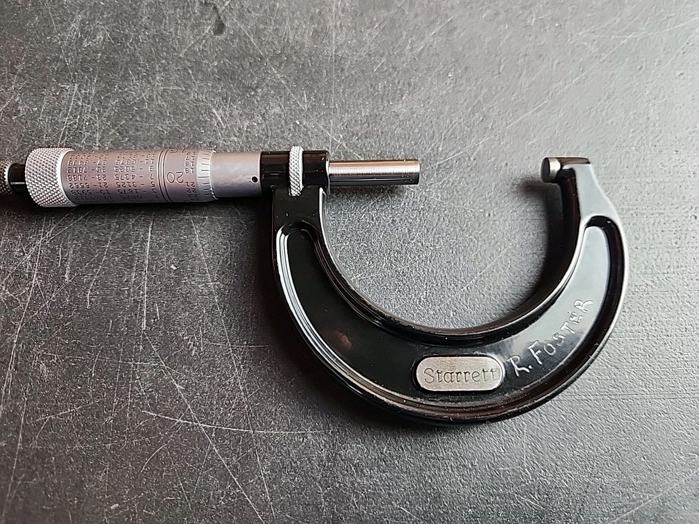 STARRETT # 436 Micrometer 1" - 2" x .001" Smooth Thimble Movement