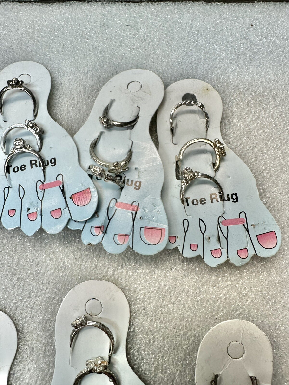 NWT Toe Rings 12 Cards 3 Per Card