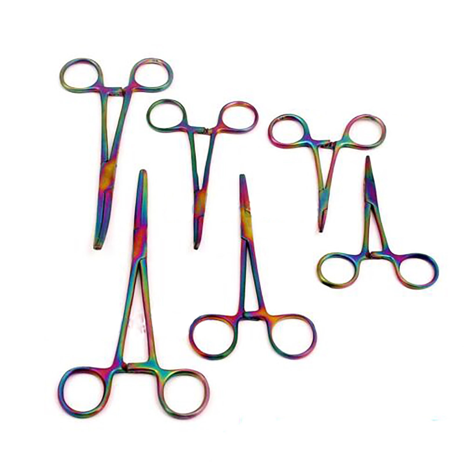 NEW Multi Color Ultimate Hemostat Set, 6 Piece Ideal for Hobby Tools, Fishing