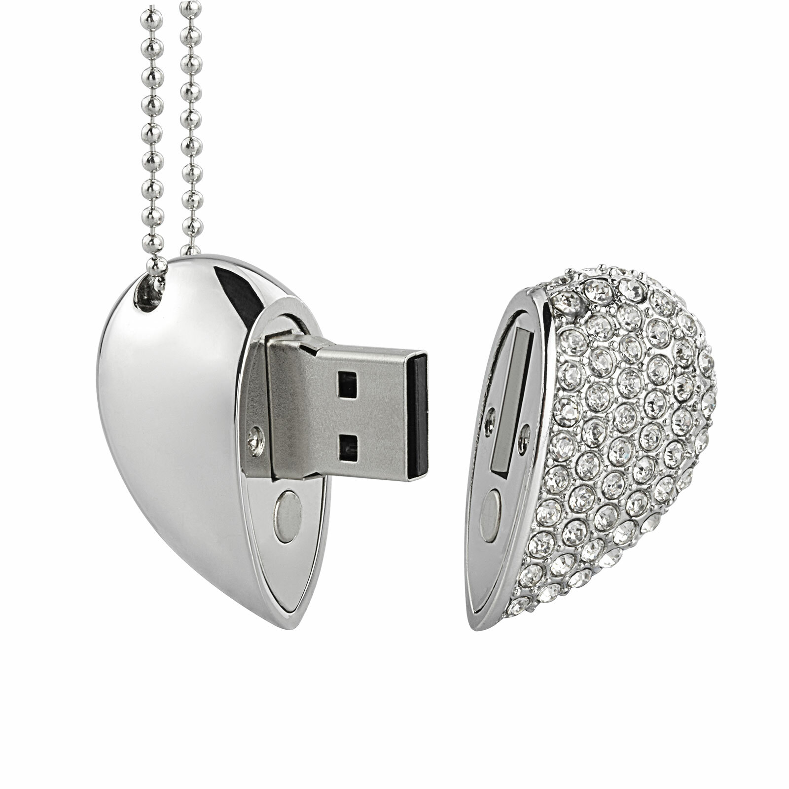Crystal Heart Design 32GB USB 2.0 Flash Drive Pen Thumb Drive Memory Stick