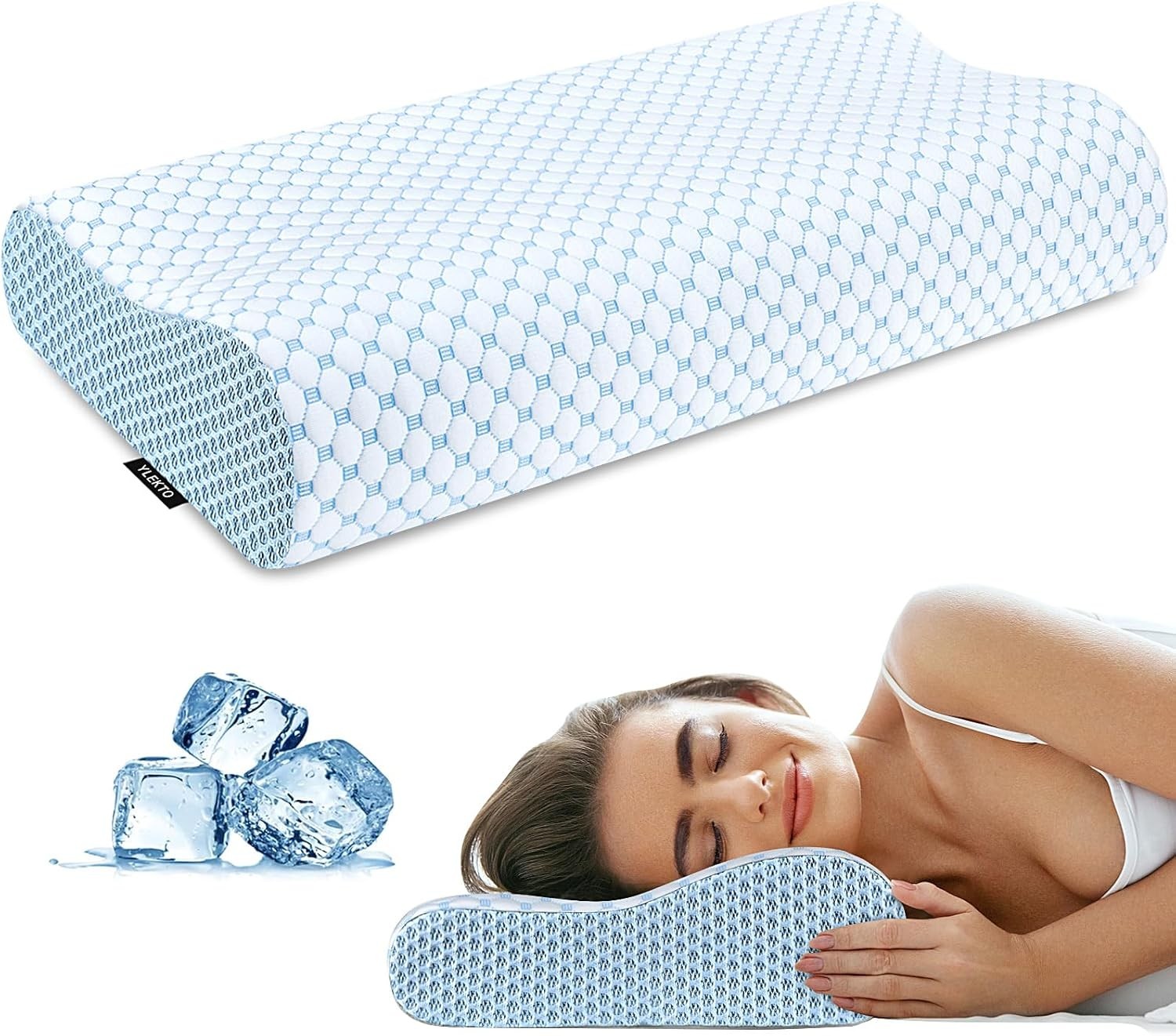 Breathable Adjustable Neck Pillow - Memory Foam Support for All Sleep Styles