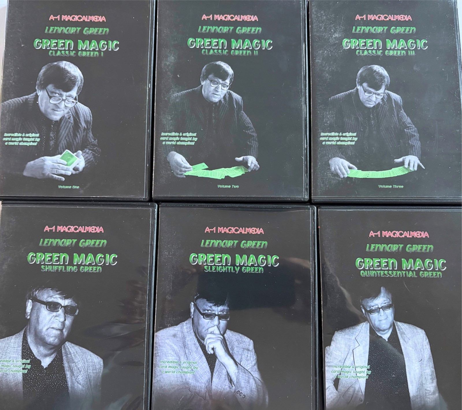 Set Of 6 x LENNART GREEN - Green Magic - Magic DVDs As Pictured S16