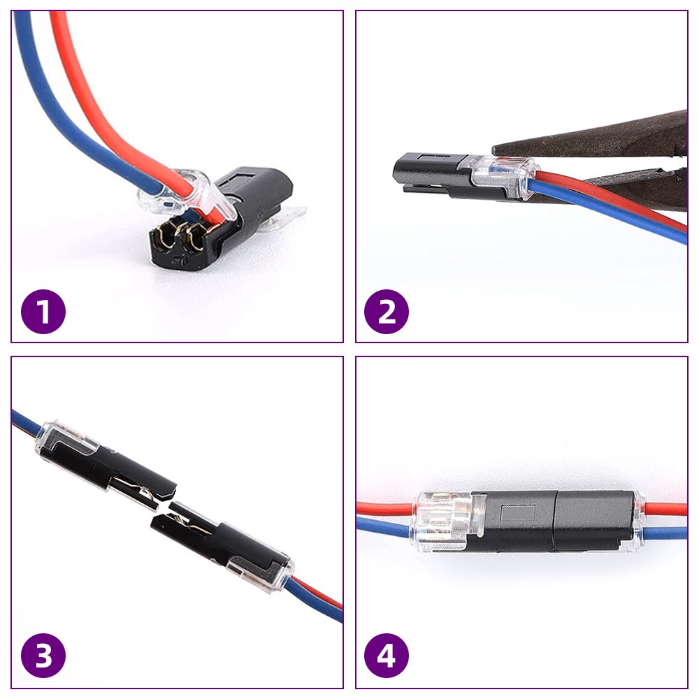 90 PCS Plug-In Quick Wire Connectors, Reusable Clamp Terminal Blocks for Cables