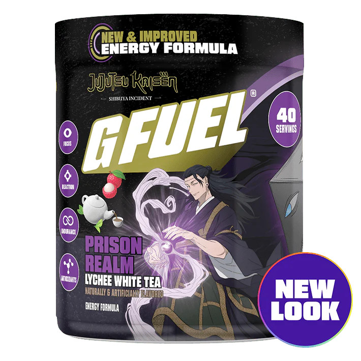 G Fuel Jujutsu Kaisen Prison Realm "Lychee White Tea" Powder Tub Energy Formula