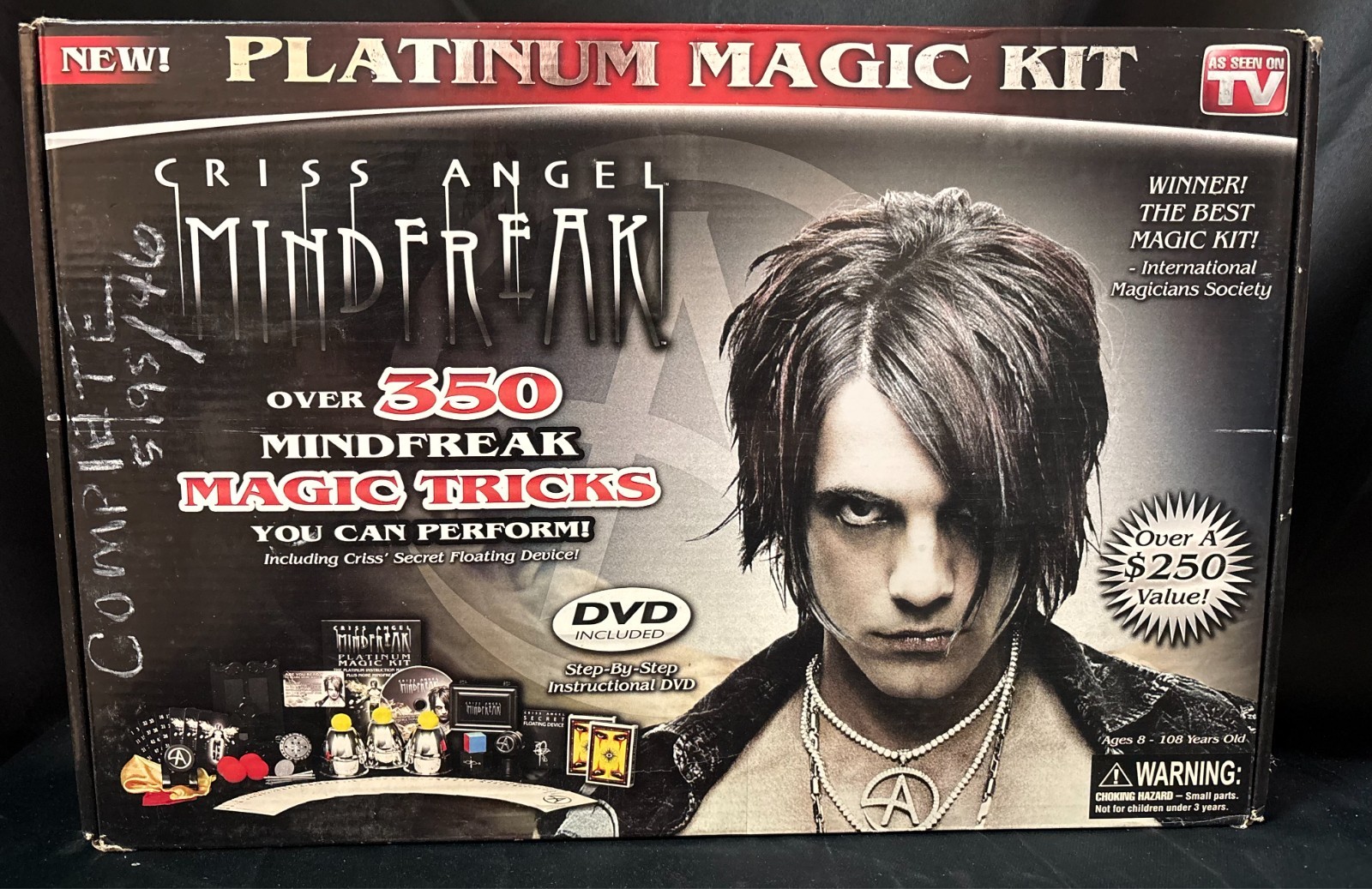 Criss Angel Platinum Magic Kit-Complete-Open Box-350 Magic Tricks