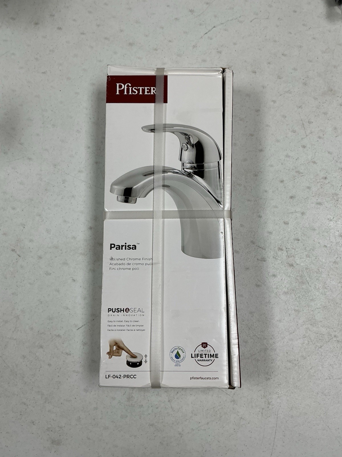 Pfister Parisa 4 in. Centerset Single-Handle Bathroom Faucet in Polished Chrome