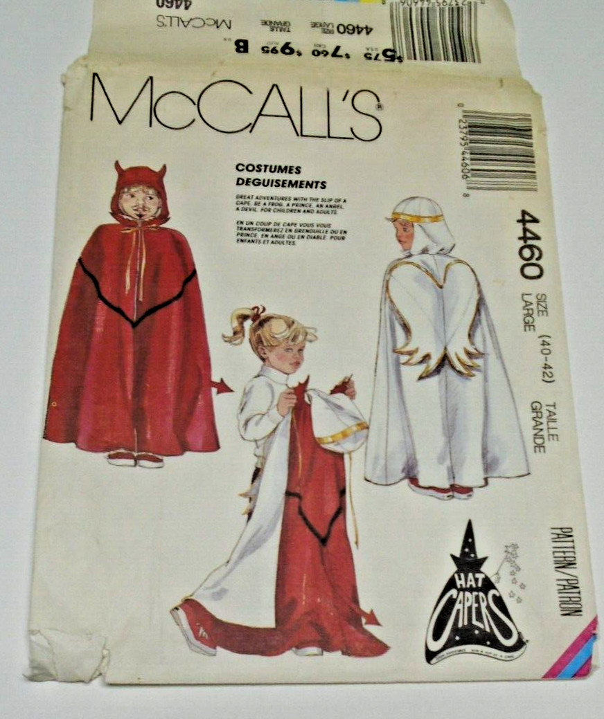McCall's 4460 Men Frog, Devil, Angel, Costume Sz SM, Med. Lrg 40 - 42 Complete