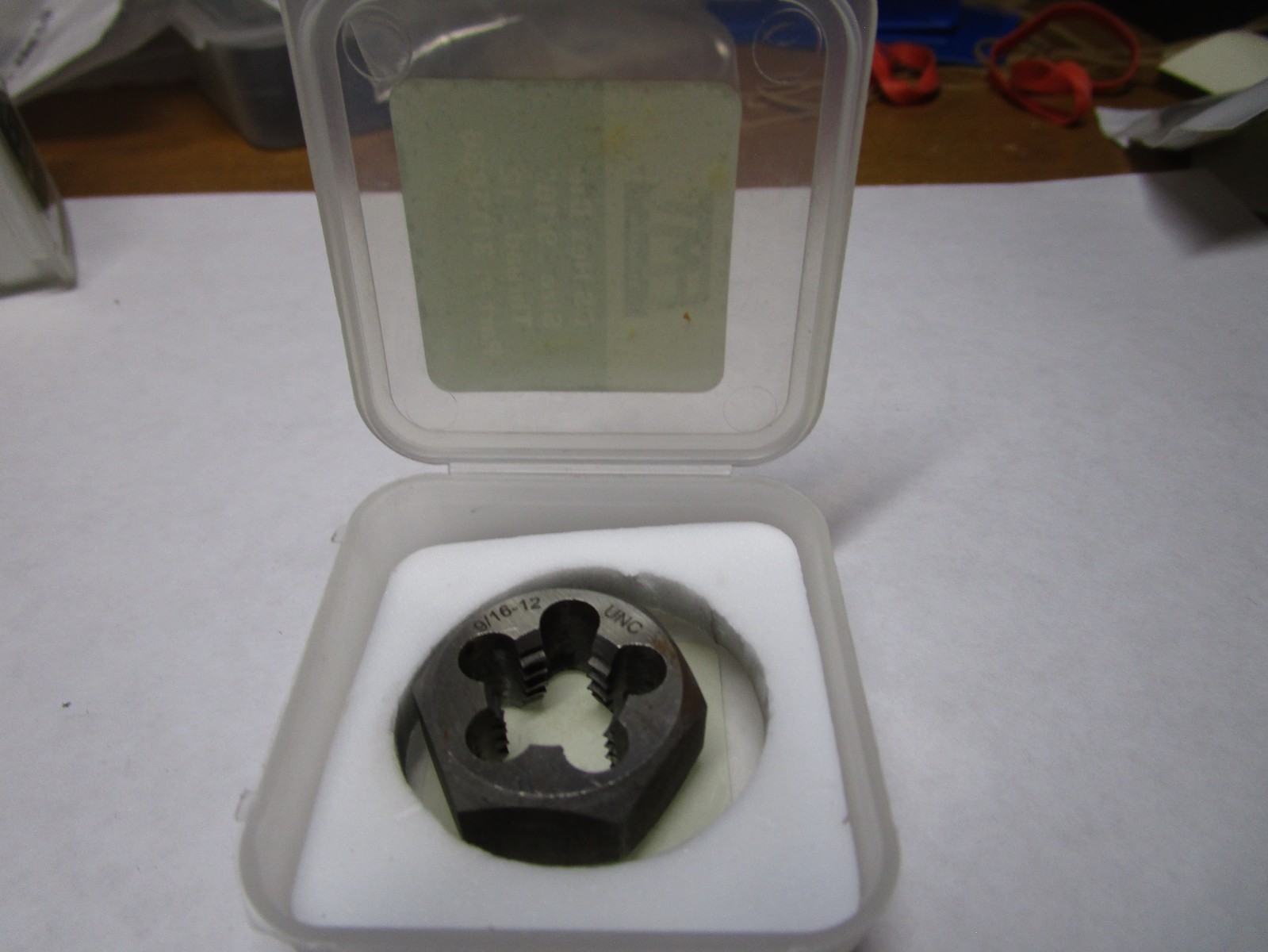 9/16"-12 x 1-1/16" Carbon Steel Bright Finish Hex Die