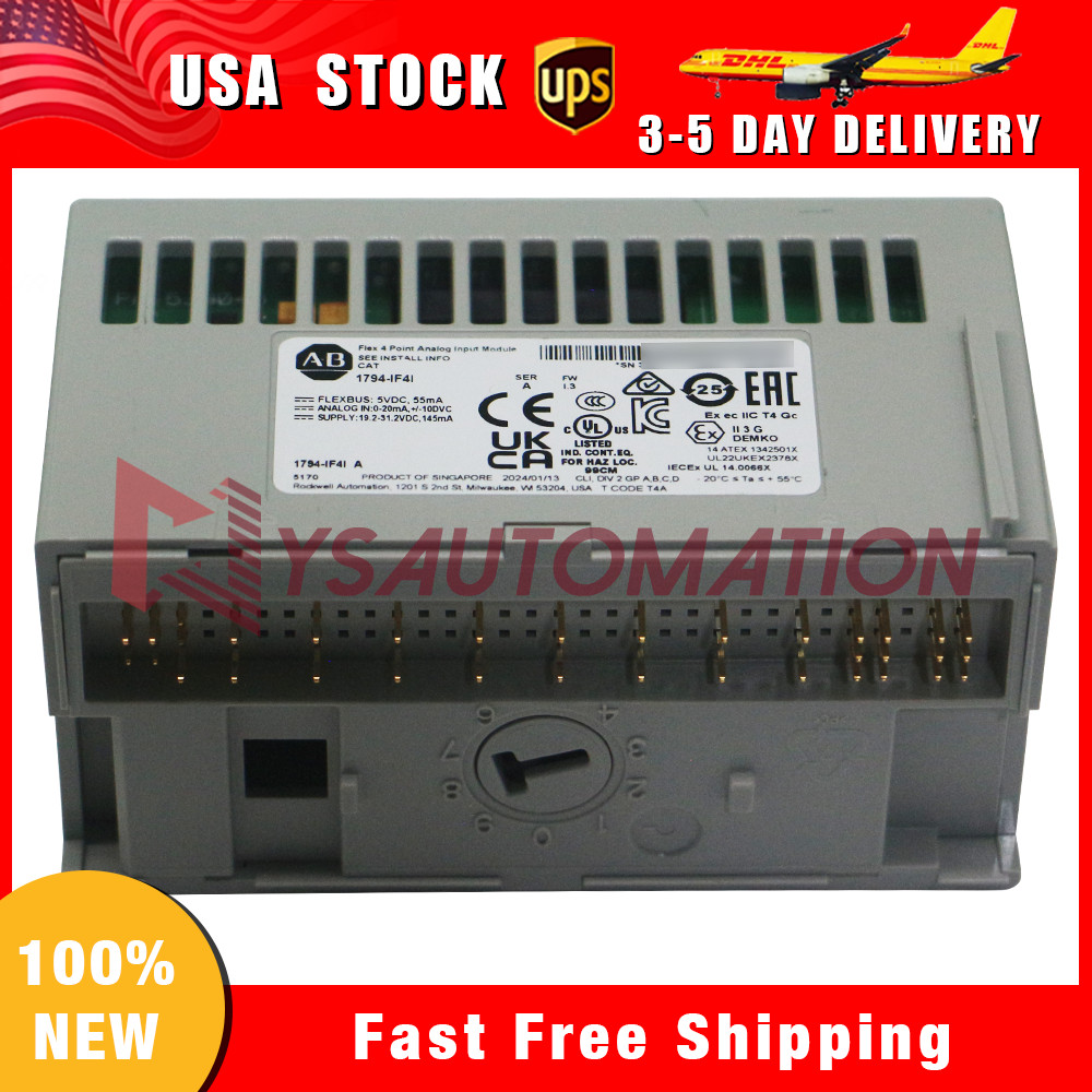 YG Factory Sealed AB 1794-IF4I SER A Flex 4 Point Analog Input Module 1794IF4I