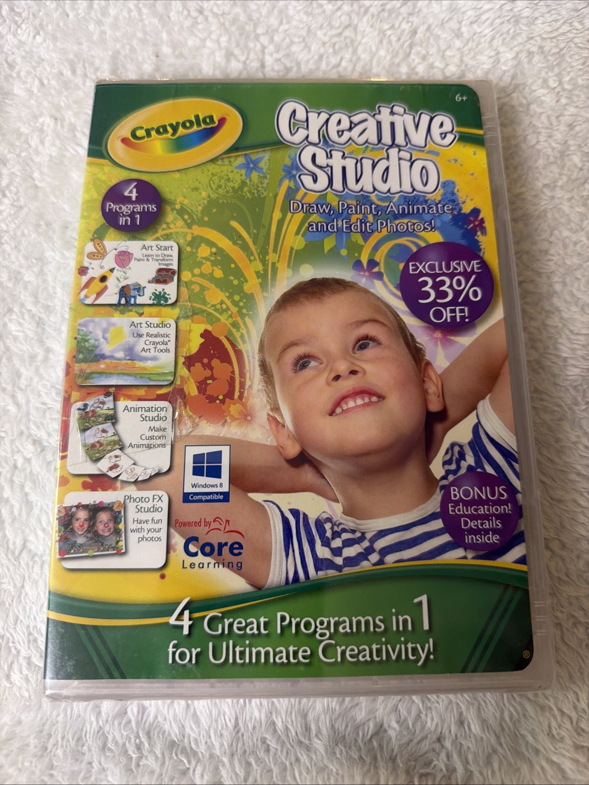 Crayola Creative Studio Draw, Paint, Animate and Edit Photos PC CD ROM NIP New